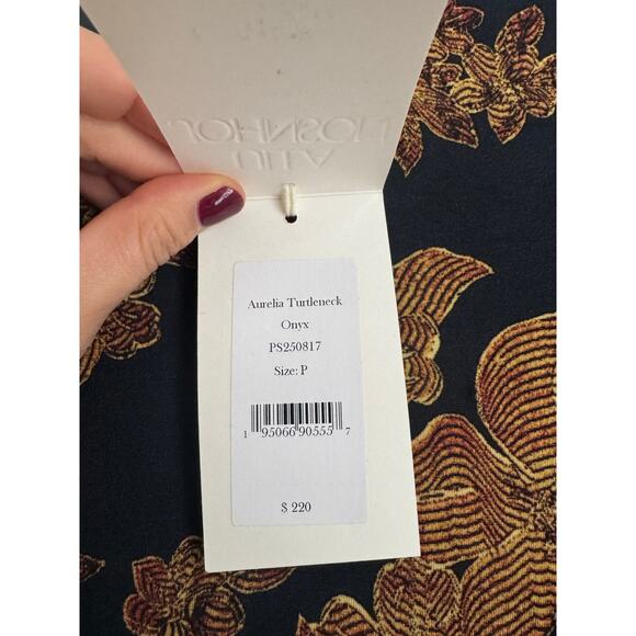 Ulla Johnson Aurelia Turtleneck Top in Onyx - Picture 6 of 12